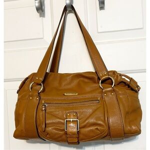 Authentic Michael Kors Leather Purse, Large Bag, Color -Cognac